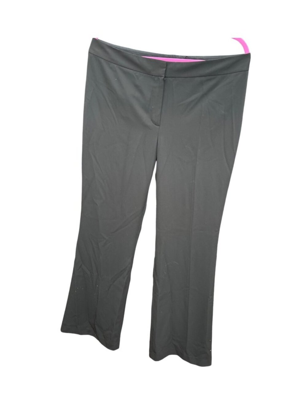 Tahari Black Straight Leg Dress Pants Size 12 Stretch Work Office Trousers slack